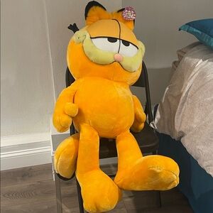 Giant Orange Cartoon Cat Plush